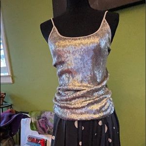 Stunning Chan Luu top camisole w sequins NWT!